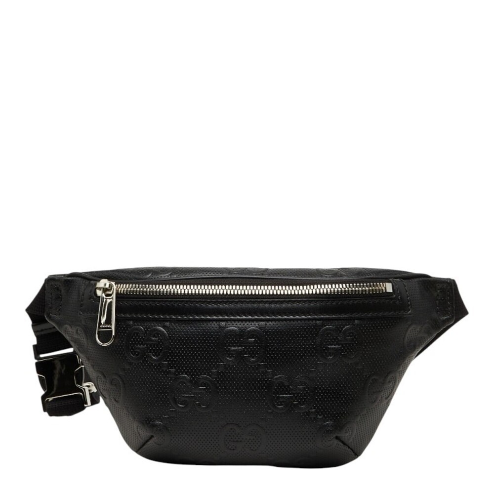 GUCCI Black Leather Fanny Pack